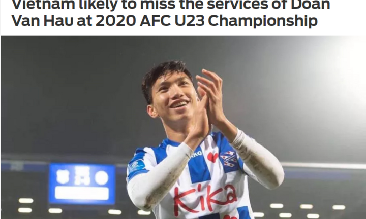 Báo châu Á: ‘Văn Hậu không dự U23 châu Á là tổn thất lớn với U23 Việt Nam’